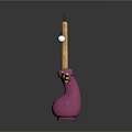 Cartoon 3D Game And Movie Character With Big Eyes Long Arms And Pink Minimalist Design