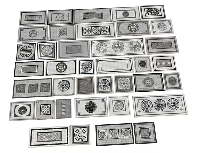 Chinese pavement 3d model