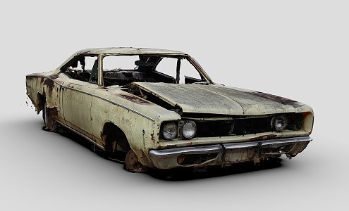 crashed coupe 3d model