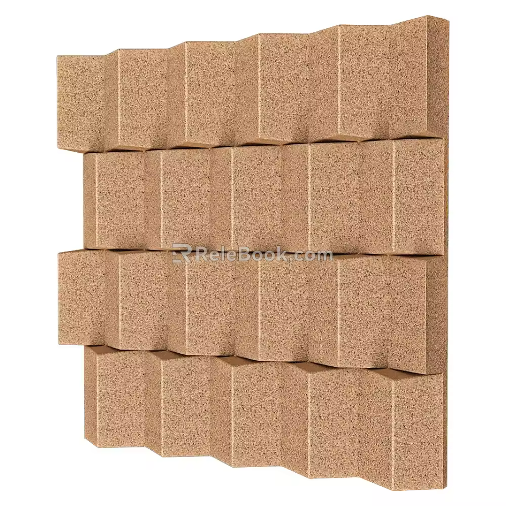 Greenmood background wall panel 3d model