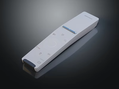 Hisense Smart TV with White Remote Control Featuring Button and Display Screen 3d model