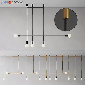 Chandelier Volker Haug Studio Step bigkick Kick 3d model