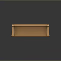 Copper Colored Metal Public Bench With Armrests Intricate Backrest And Elegant Legs