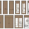 Modern Wooden Hinged Doors With Glass Panels And Interior Design Frames For Various Home Styles