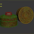 Rusty Old Military Bomb Shells Circular Ammunition With Rusty Texture