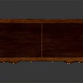 Elegant Classic Wooden Office Desk With Leather Desktop And Multiple Golden Handle Drawers