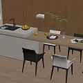Restaurant Island 3d model