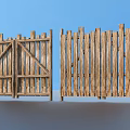 Garden Decorative Wooden Fences With Rustic Gated And Slatted Design Features