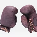 Brown Leather Lace Up Boxing Gloves As Sports Equipment For Boxing Training