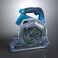 Makita Circular Saw Power Tool With Blue Design And Metal Base