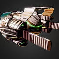 Sci Fi Device With Green Transparent Front And Metallic Mechanical Structure