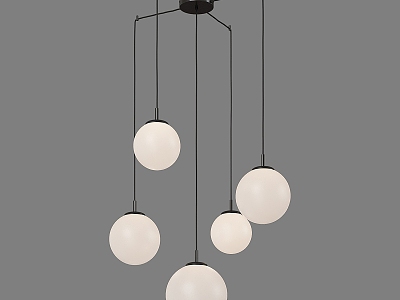 Modern Minimalist Chandelier Simple Chandelier Restaurant Chandelier 3d model