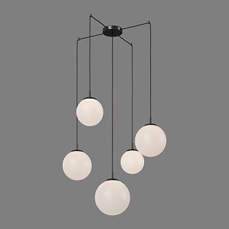 Modern Minimalist Chandelier Simple Chandelier Restaurant Chandelier 3d model