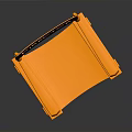 Bright Orange Director Chair With Foldable Structure Armrests And Visible Director Label