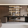 Modern Bright Spacious Office Interior With Comfortable Lounge Area And Elegant Wooden Decor Design