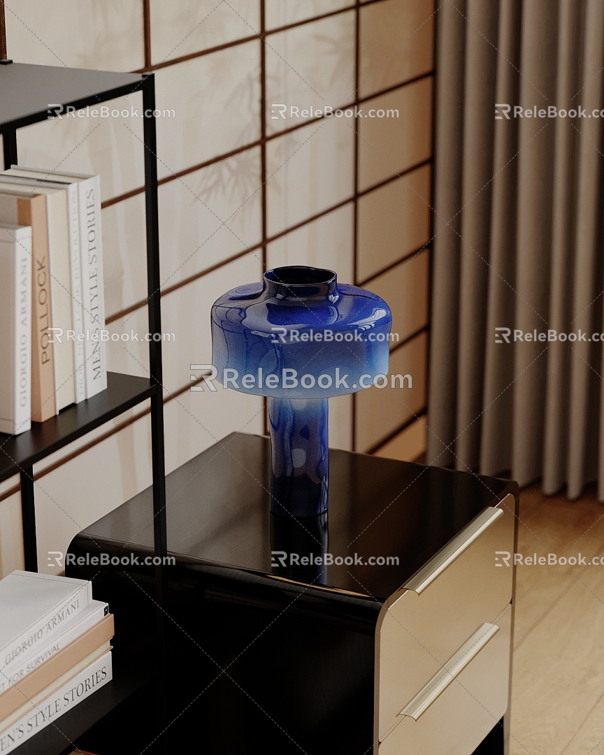 Table Lamp Table Lamp Side Bookshelf 3d model