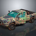 Camouflage Painted Utility Pickup Truck For Off Road
