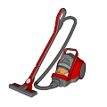 Red Vacuum Cleaner Efficient Household Appliance For Home Cleaning
