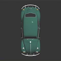 Classic Green Beetle Car With Shiny Exterior And Retro Design Elements 3d model