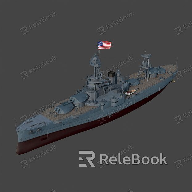 Modern battleship New York model