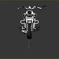 Modern White and Black Motorcycle 3D Rendered With Dynamic Lines And Reflective Surface 3d model