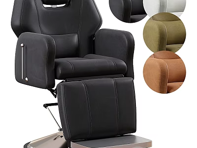 Comfortable Modern Massage Chair With Leather Upholstery And Multiple Color Options 3d model