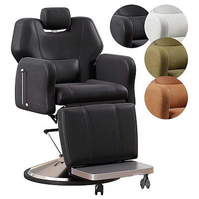 Comfortable Modern Massage Chair With Leather Upholstery And Multiple Color Options 3d model