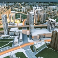 A Bird's Eye View of Urban Planning and Construction of Modern City 3d model