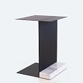 Modern Minimalist Side Table With Black Metal Structure And Sleek Design Details