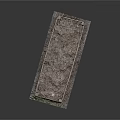 Wooden Rectangular Planter Box Filled With Mulch And Green Grass On Dark Background