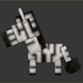 Zebra Animal African Animal Cartoon Zebra Animation Zebra Animation Zebra Animation Character Game Character 3d model