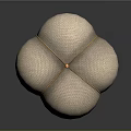 Detailed Hot Air Balloon Architectural Design With White Fabric Yellow Ropes And Brown Basket