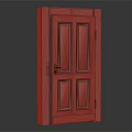 Vintage Wooden Swing Door With Four Panel Brown Design For Home Interior Decor