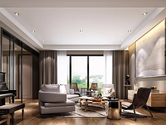 Modern Living Room Leisure Living Room 3d model