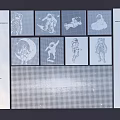 Various Embroidery Craft Templates With Moon Animal And Figure Designs