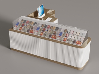 Cigarette display cabinet cashier 3d model