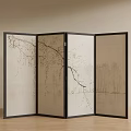 new chinese style screen 3d model