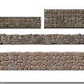 Natural Stone Feature Wall Designs With Textured Grid And Outdoor Landscape