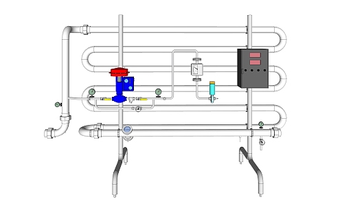 modern pipeline valve pipeline 3d model