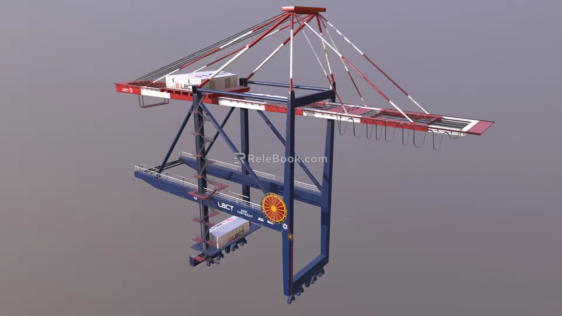 Crane tower crane tower crane wharf crane port crane wharf crane low face number low model simple model game video level super realistic 3d model