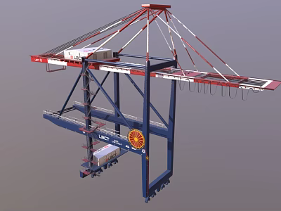 Crane tower crane tower crane wharf crane port crane wharf crane low face number low model simple model game video level super realistic 3d model