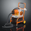 VACMASTER Wheeled Industrial Vacuum Cleaner With Long Hose And Orange White Design