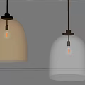 Modern Minimalist Pendant Lights With Transparent And Amber Glass Shades for Interior