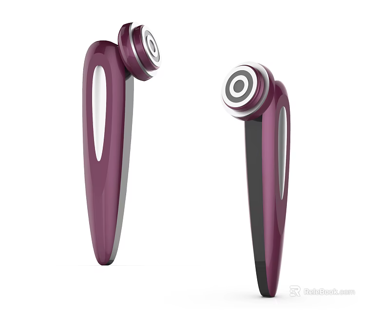 Two Purple Handheld Medical Devices With Modern Sleek Design And Circular Heads 3d model 