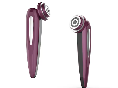 Two Purple Handheld Medical Devices With Modern Sleek Design And Circular Heads 3d model