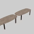 Modern Oval Dining Table With Wooden Top And Sleek Metal Legs Design