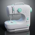 Ane Modern Sewing Machine With White Mint Green Design And Control Panel 3d model