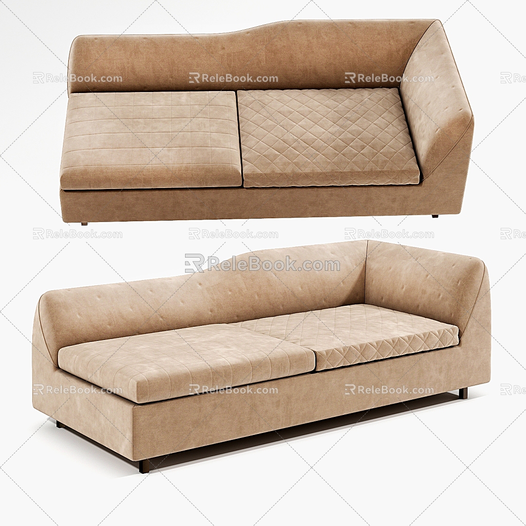 Sofa chaise longue 3d model