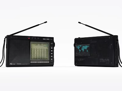 Old radio Modern radio 3d model Old radio Modern radio 3d model