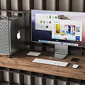 Modern computer desktop combination 3d model